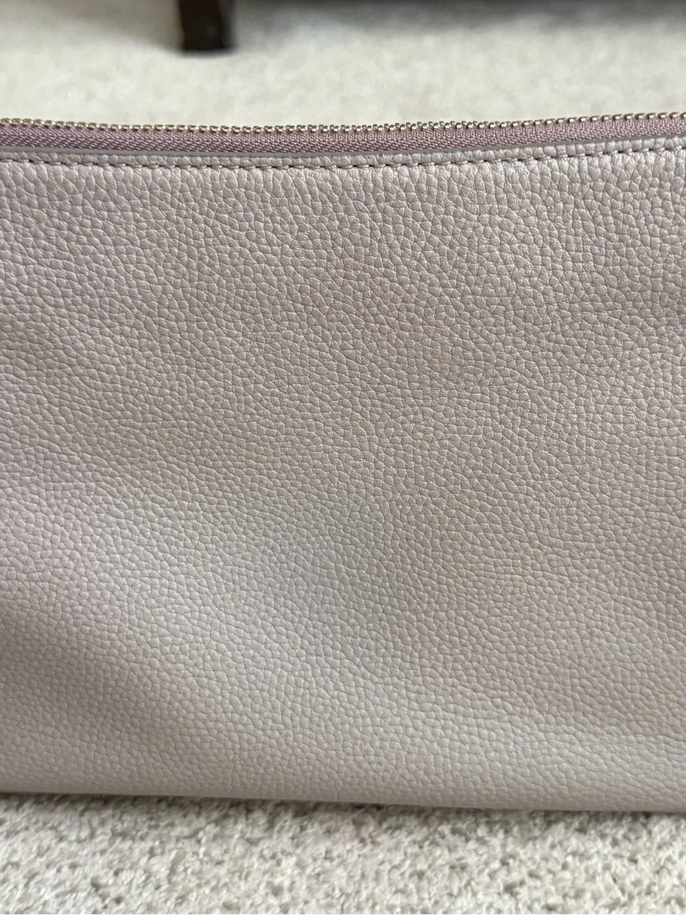 kate spade New York Pebbled Light Blush Leather Shoulder Bag with Gold Logo